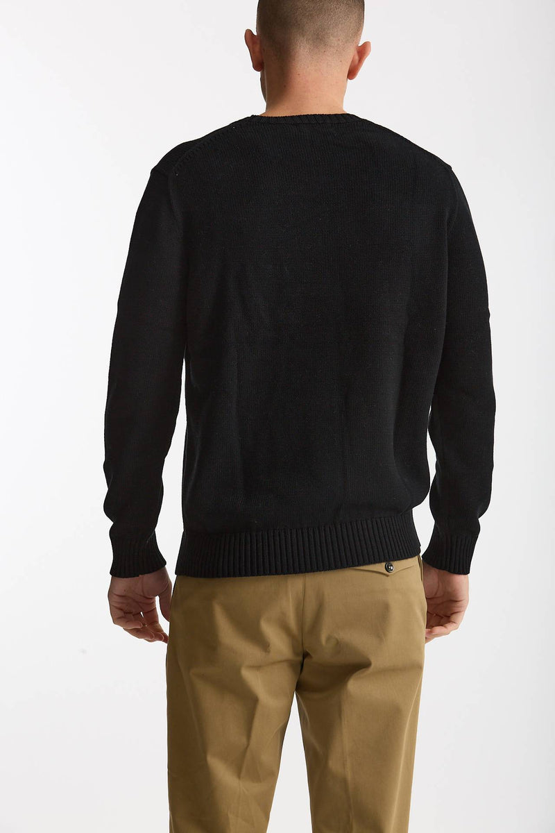 Maglia girocollo in cotone nero uomo Polo ralph lauren - 3