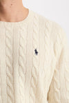 Maglia girocollo in lana/cashmere panna uomo Polo ralph lauren - 5