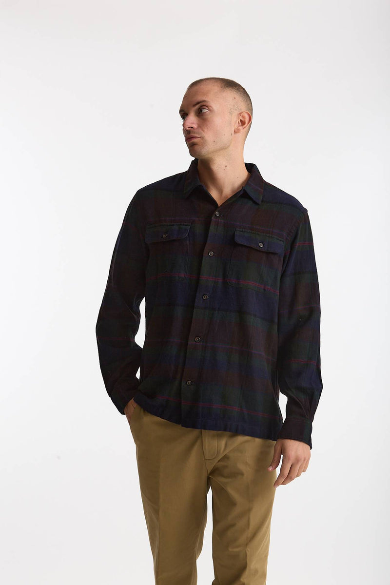 Camicia in flanella di cotone scozzese base verdone uomo Polo ralph lauren - 1