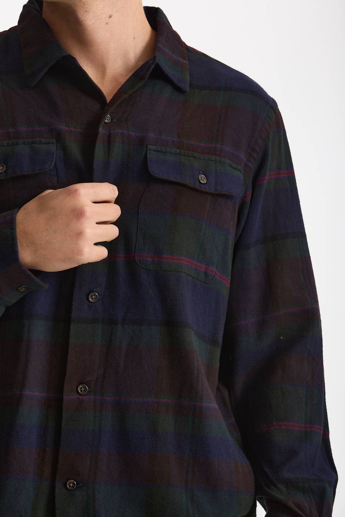 Camicia in flanella di cotone scozzese base verdone uomo Polo ralph lauren - 5
