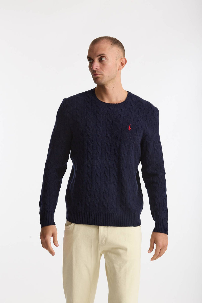 Maglia in lana e cashmere blu uomo Polo ralph lauren - 2