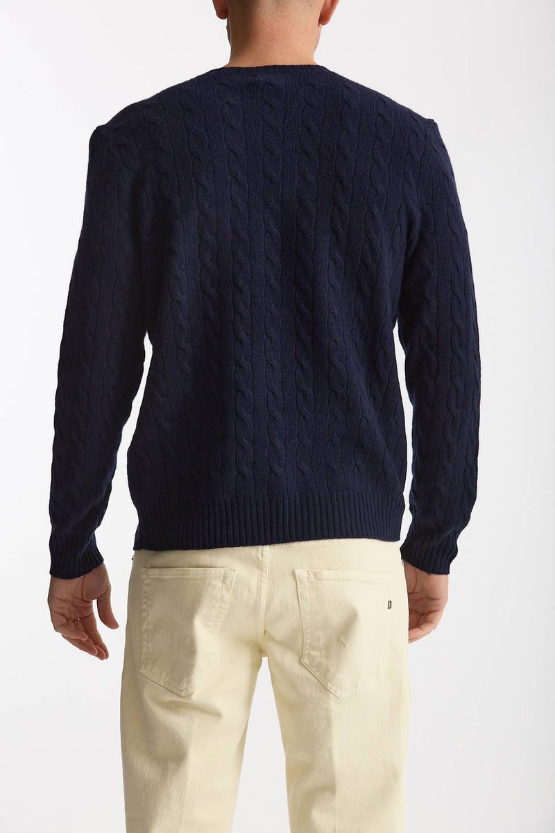 Maglia in lana e cashmere blu uomo Polo ralph lauren - 4