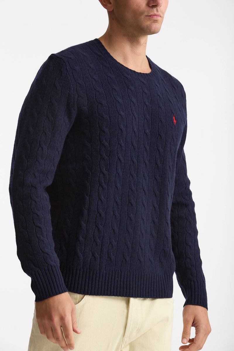 Maglia in lana e cashmere blu uomo Polo ralph lauren - 1