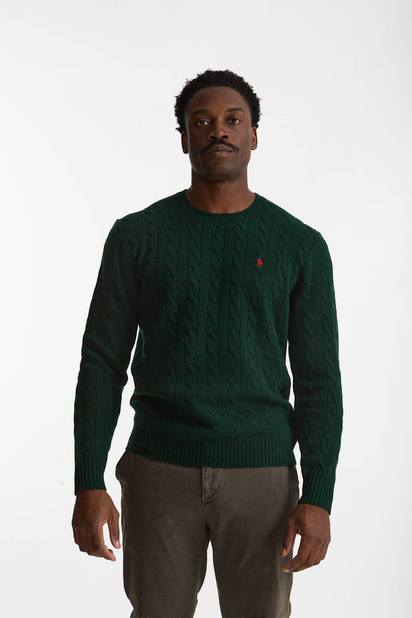 Maglia in lana e cashmere verdone uomo Polo ralph lauren