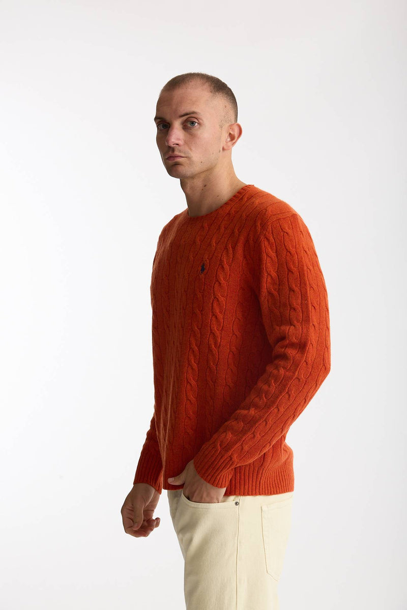 Maglia in lana e cashmere arancio uomo Polo ralph lauren - 1