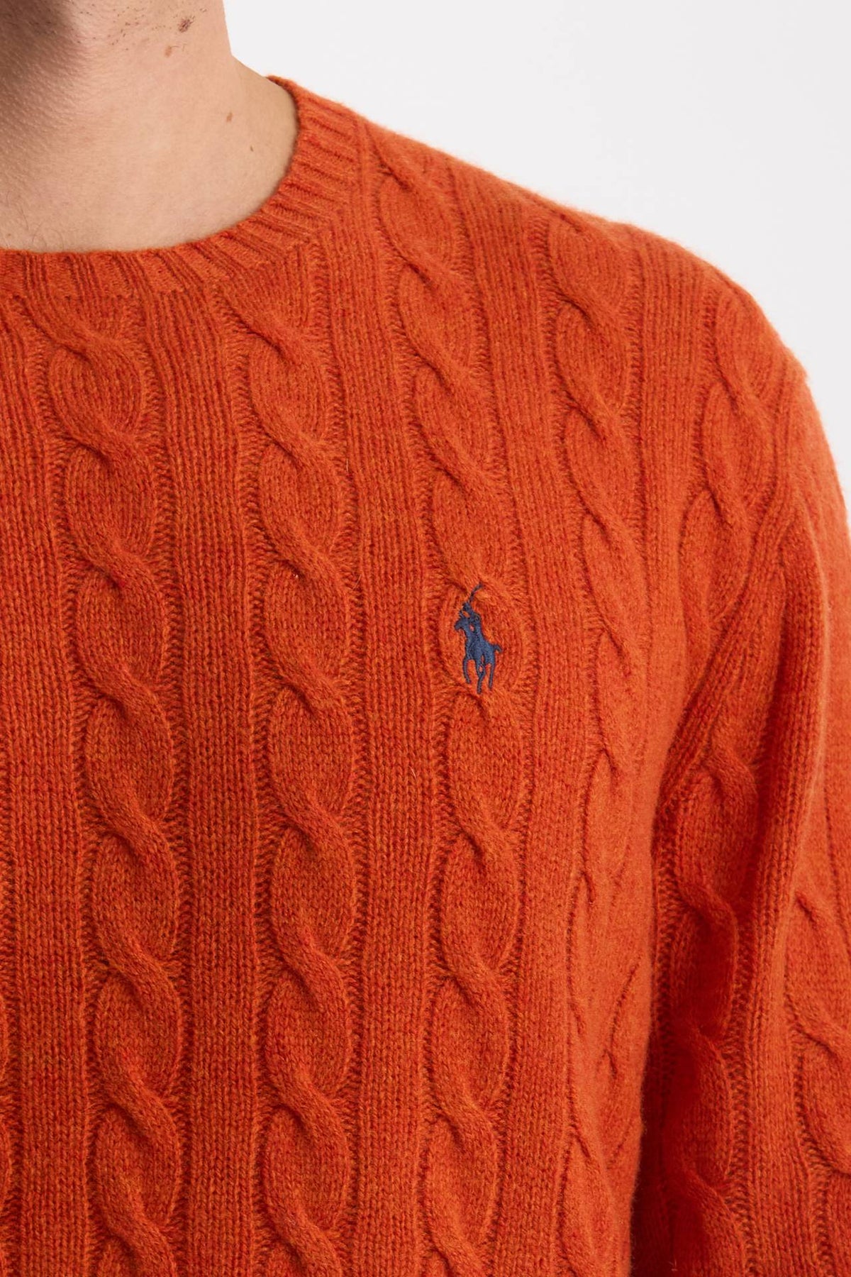 Maglia in lana e cashmere arancio uomo Polo ralph lauren - 5
