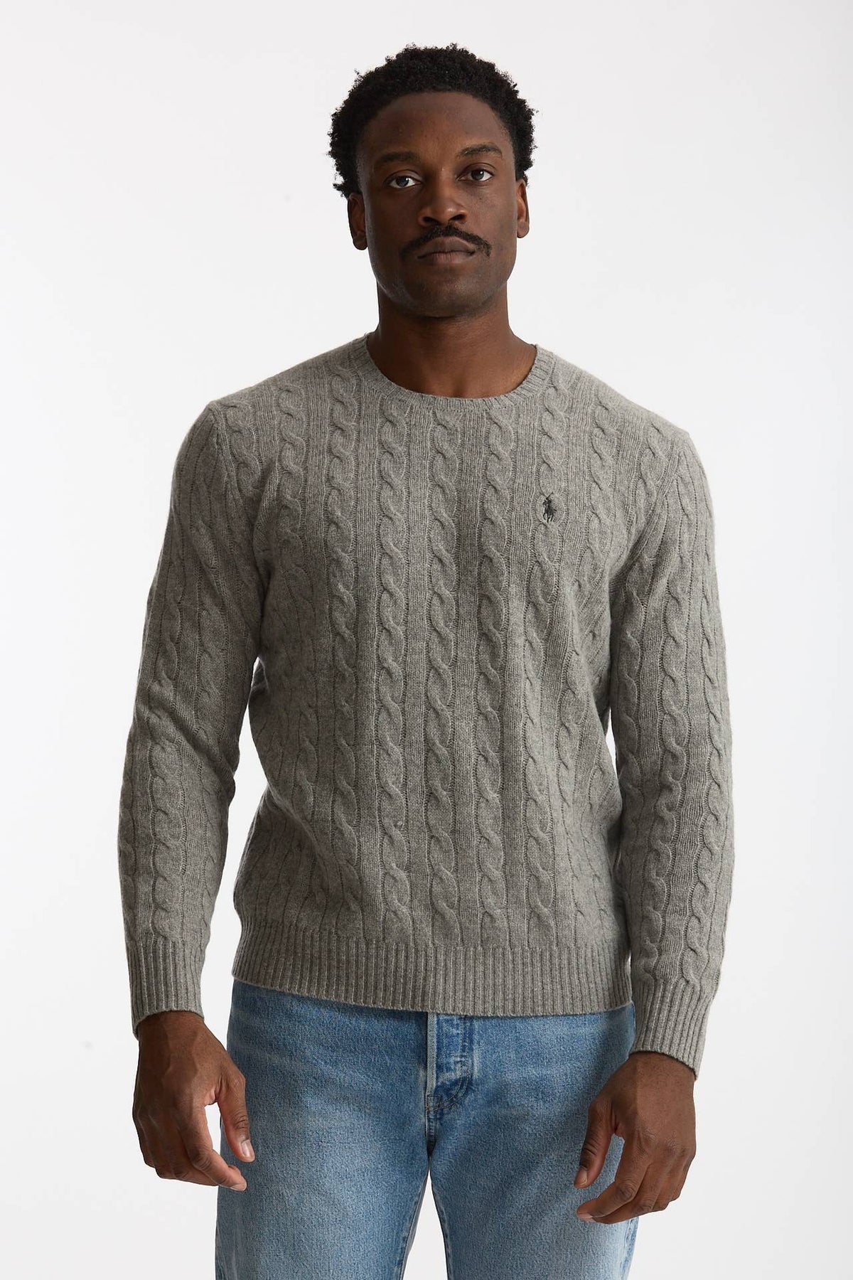 Maglia in lana e cashmere grigio uomo Polo ralph lauren - 2