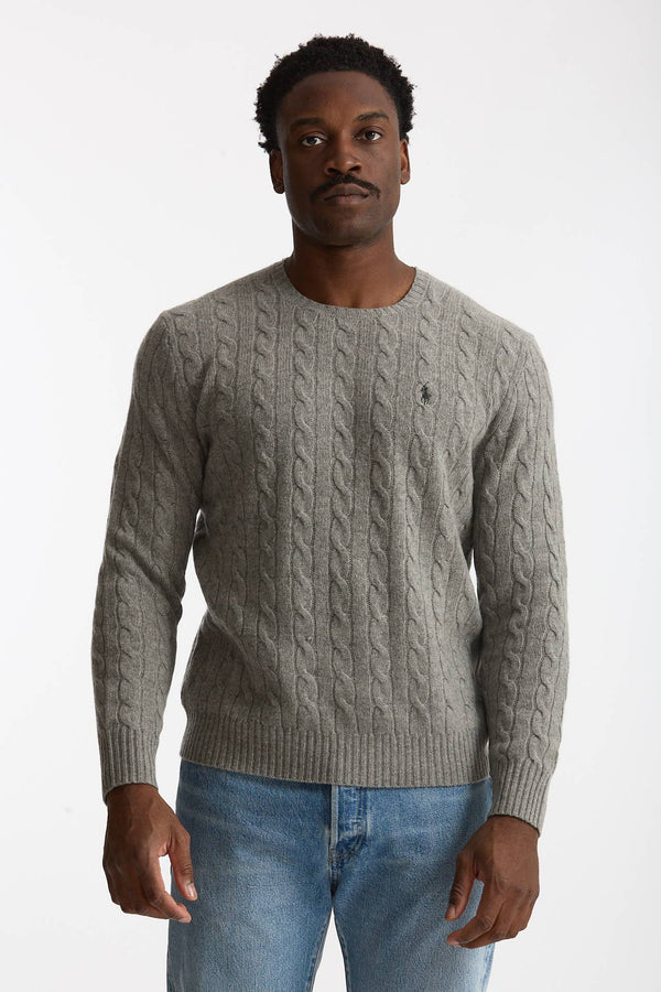 Maglia in lana e cashmere grigio uomo Polo ralph lauren