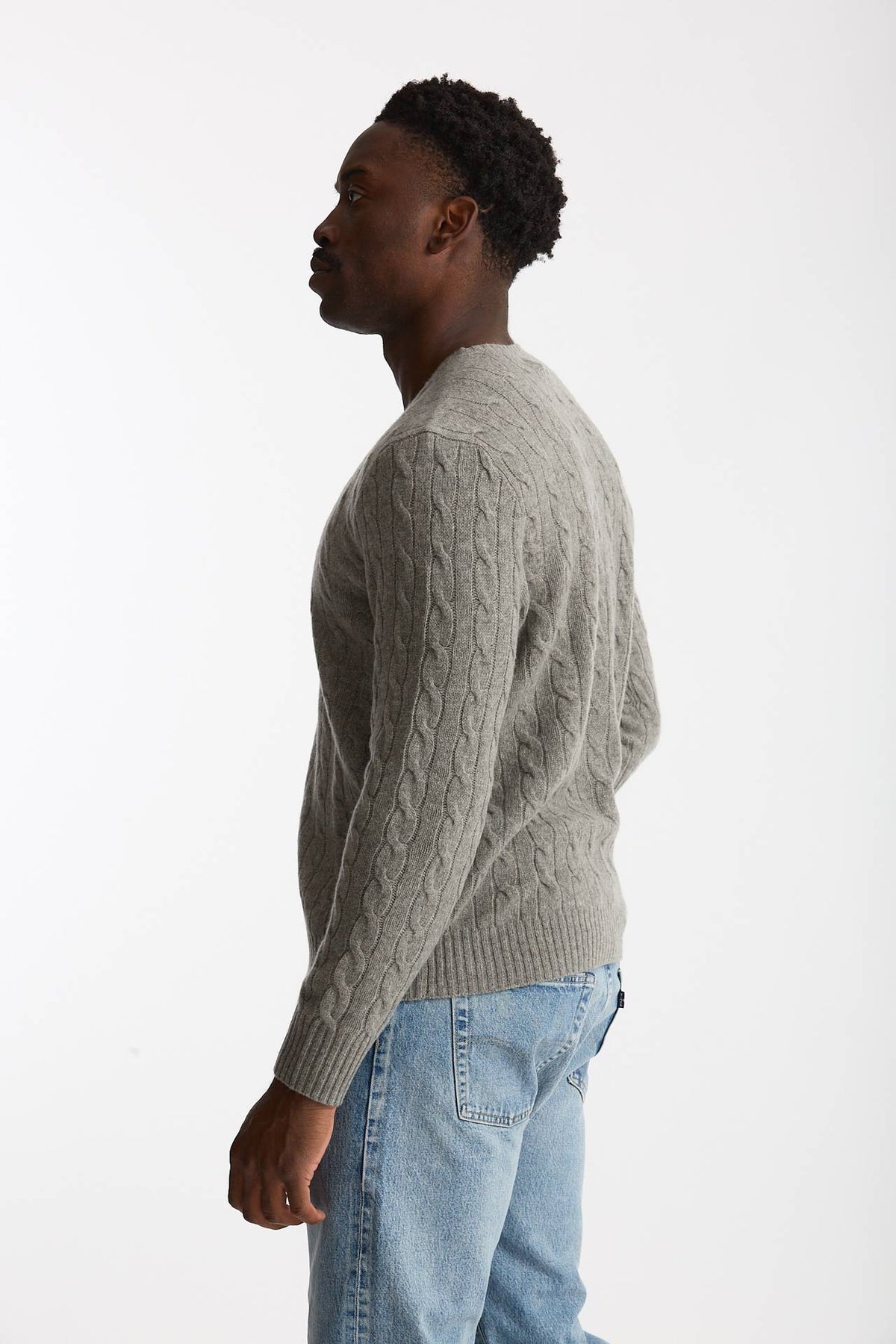 Maglia in lana e cashmere grigio uomo Polo ralph lauren - 3