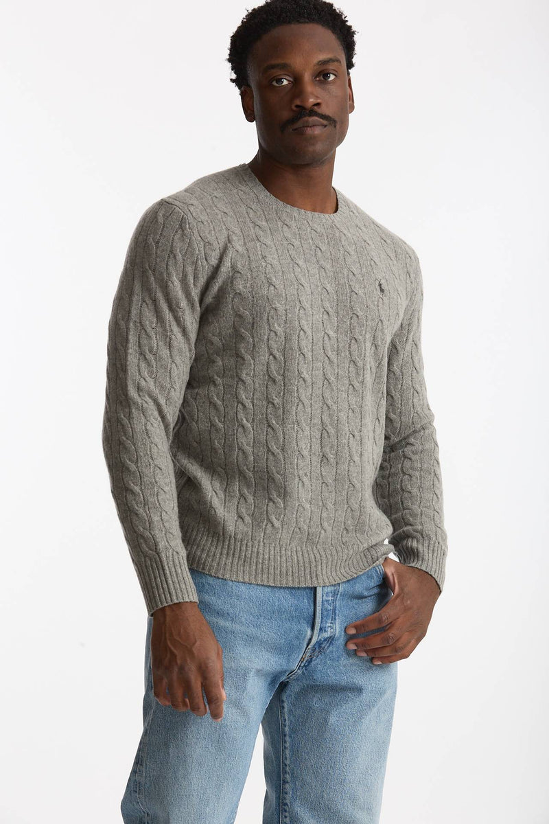 Maglia in lana e cashmere grigio uomo Polo ralph lauren - 1