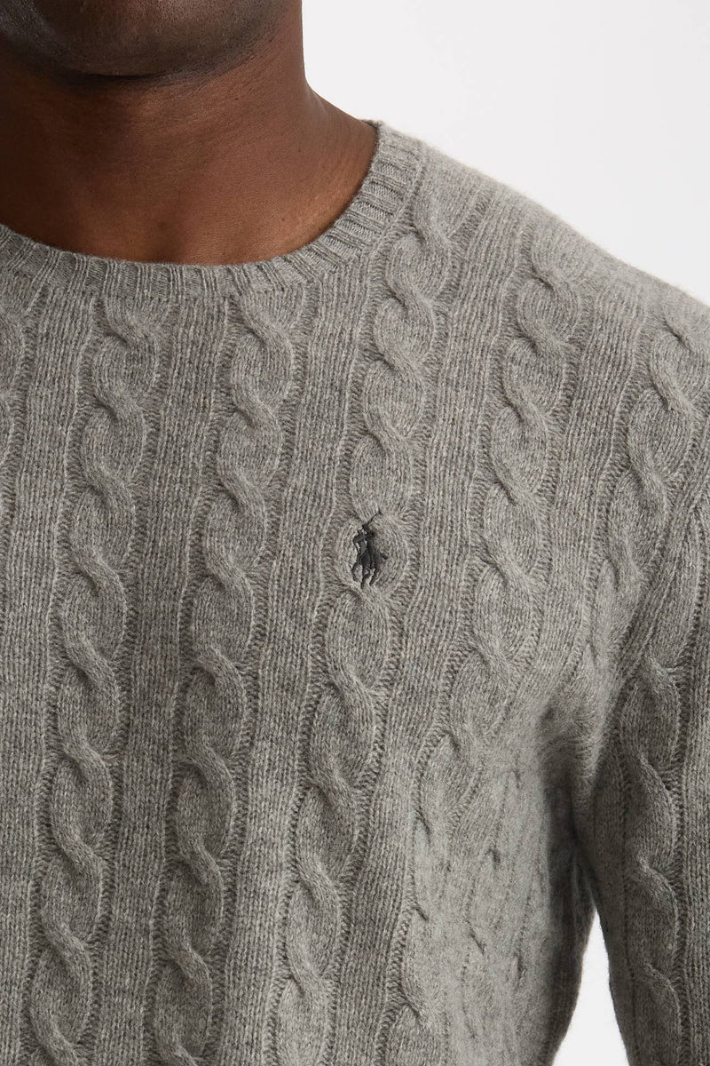 Maglia in lana e cashmere grigio uomo Polo ralph lauren - 5