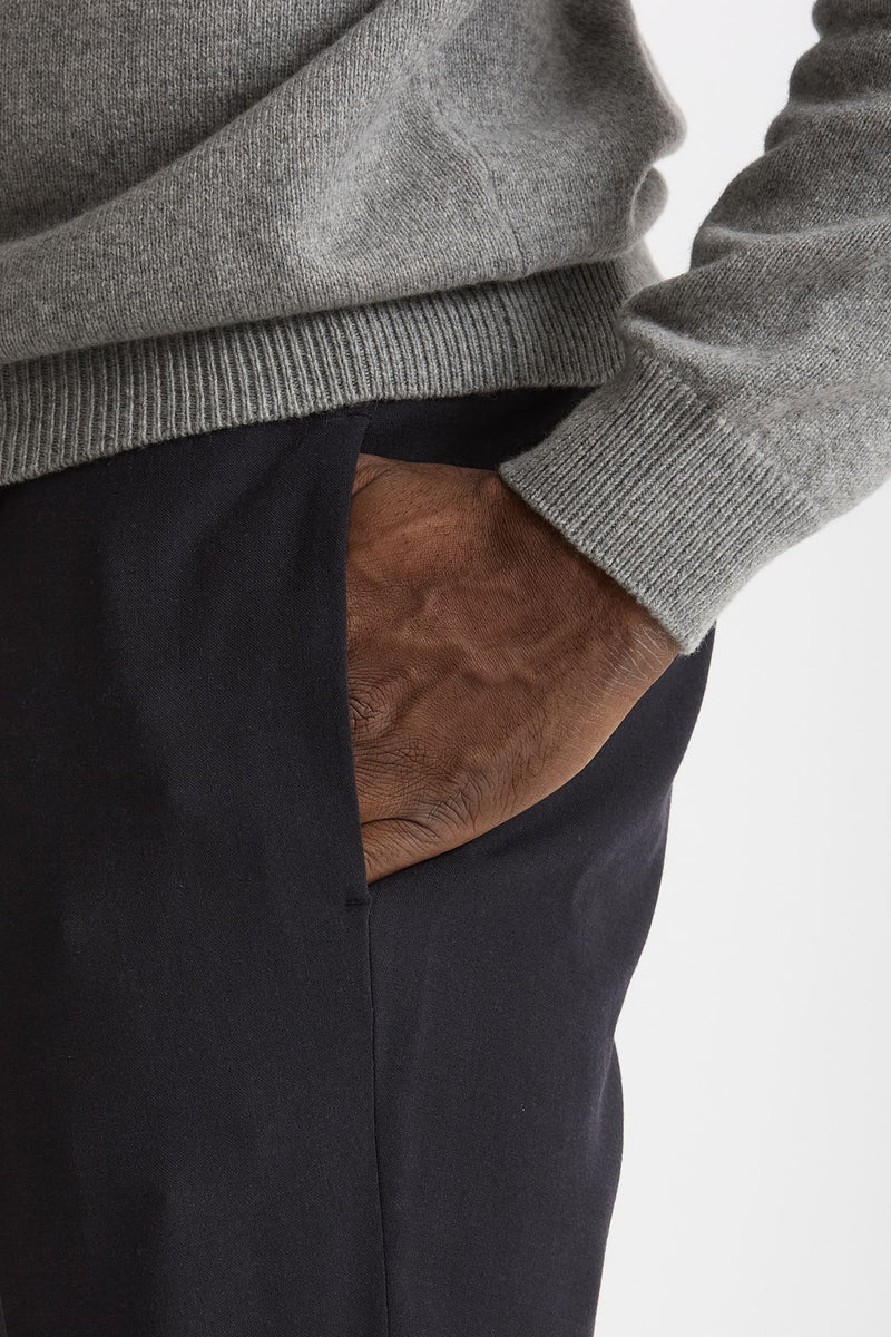 Pantalone in misto lana stretch blu uomo Santaniello - 6