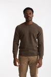Maglia girocollo in lana marrone chiaro uomo Scaglione - 1
