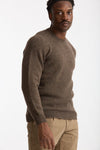 Maglia girocollo in lana marrone chiaro uomo Scaglione - 4