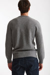 Maglia girocollo in lana grigio uomo Scaglione - 3