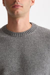 Maglia girocollo in lana grigio uomo Scaglione - 5