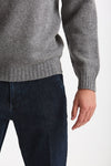 Maglia girocollo in lana grigio uomo Scaglione - 6
