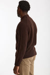 Maglia girocollo in lana cashmere marrone uomo Scaglione - 3