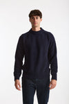Maglia girocollo in lana cashmere blu uomo Scaglione - 1