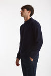 Maglia girocollo in lana cashmere blu uomo Scaglione - 2
