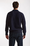 Maglia girocollo in lana cashmere blu uomo Scaglione - 3