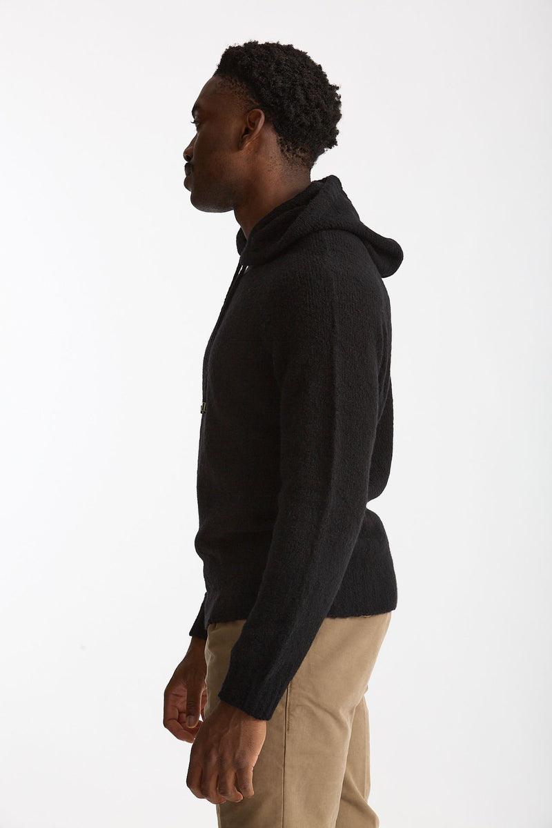 Maglia felpa in lana e cashmere nero uomo Scaglione - 3