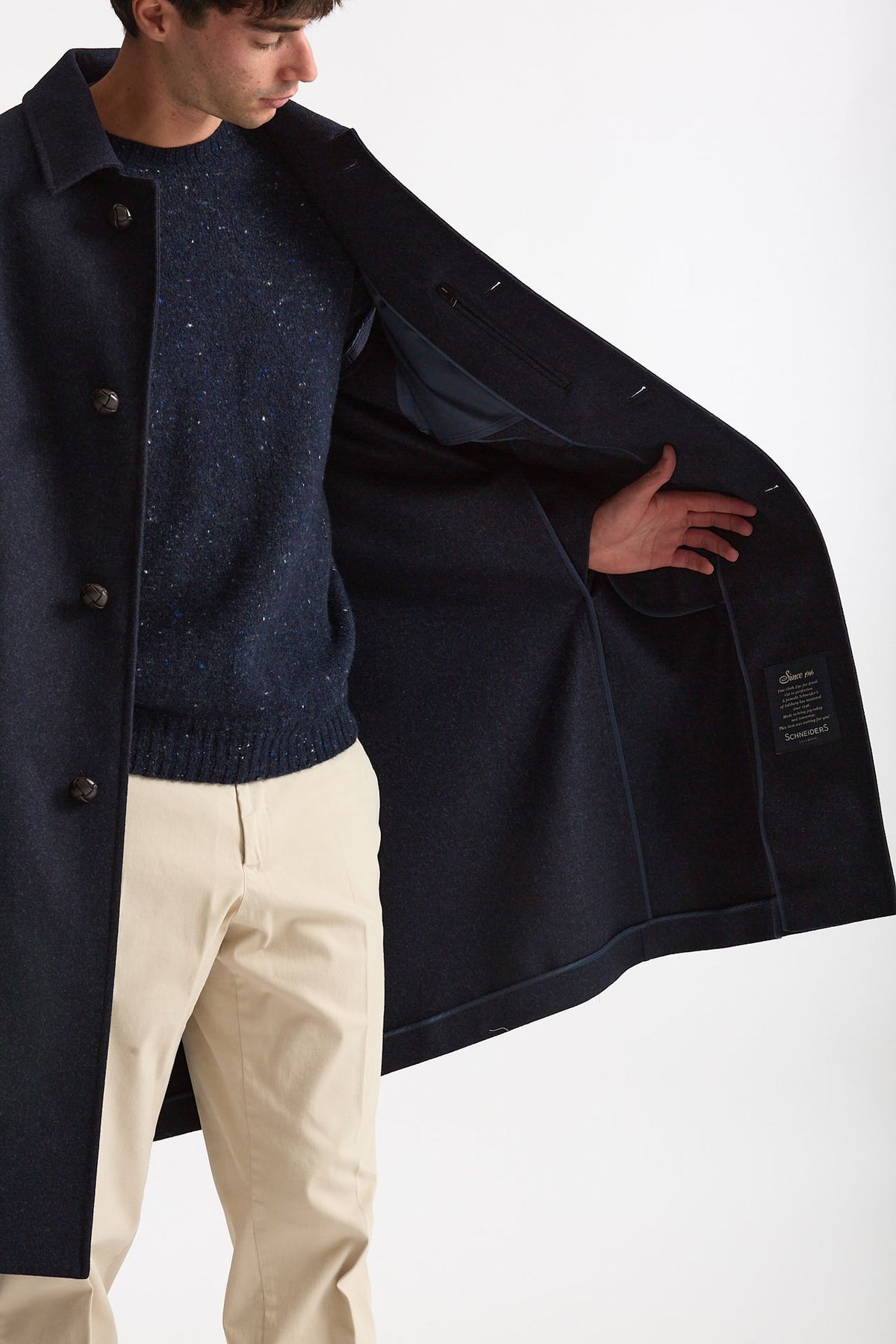 Loden HUBERTUS in lana idrorepellente blu uomo Schneiders - 7