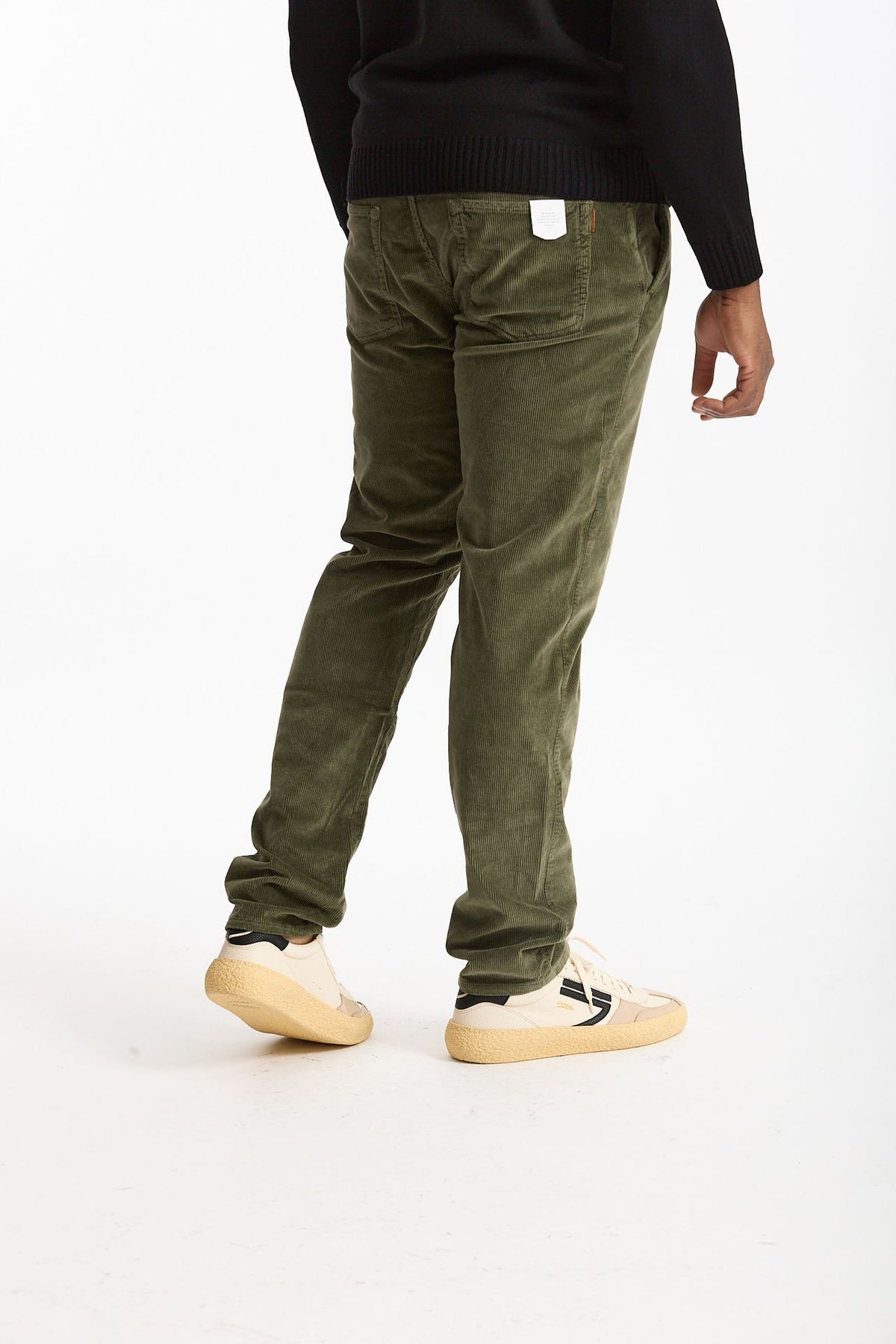 Jeans velluto stretch stone washed verde uomo Siviglia - 4