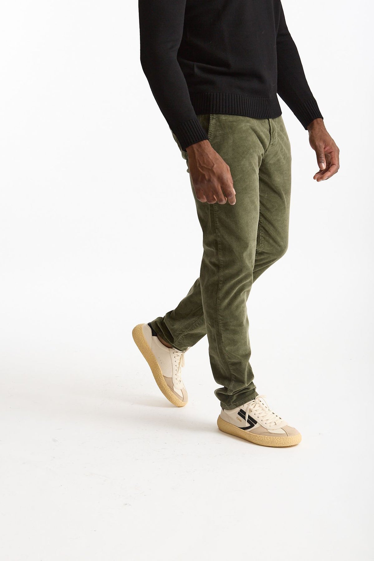Jeans velluto stretch stone washed verde uomo Siviglia - 1