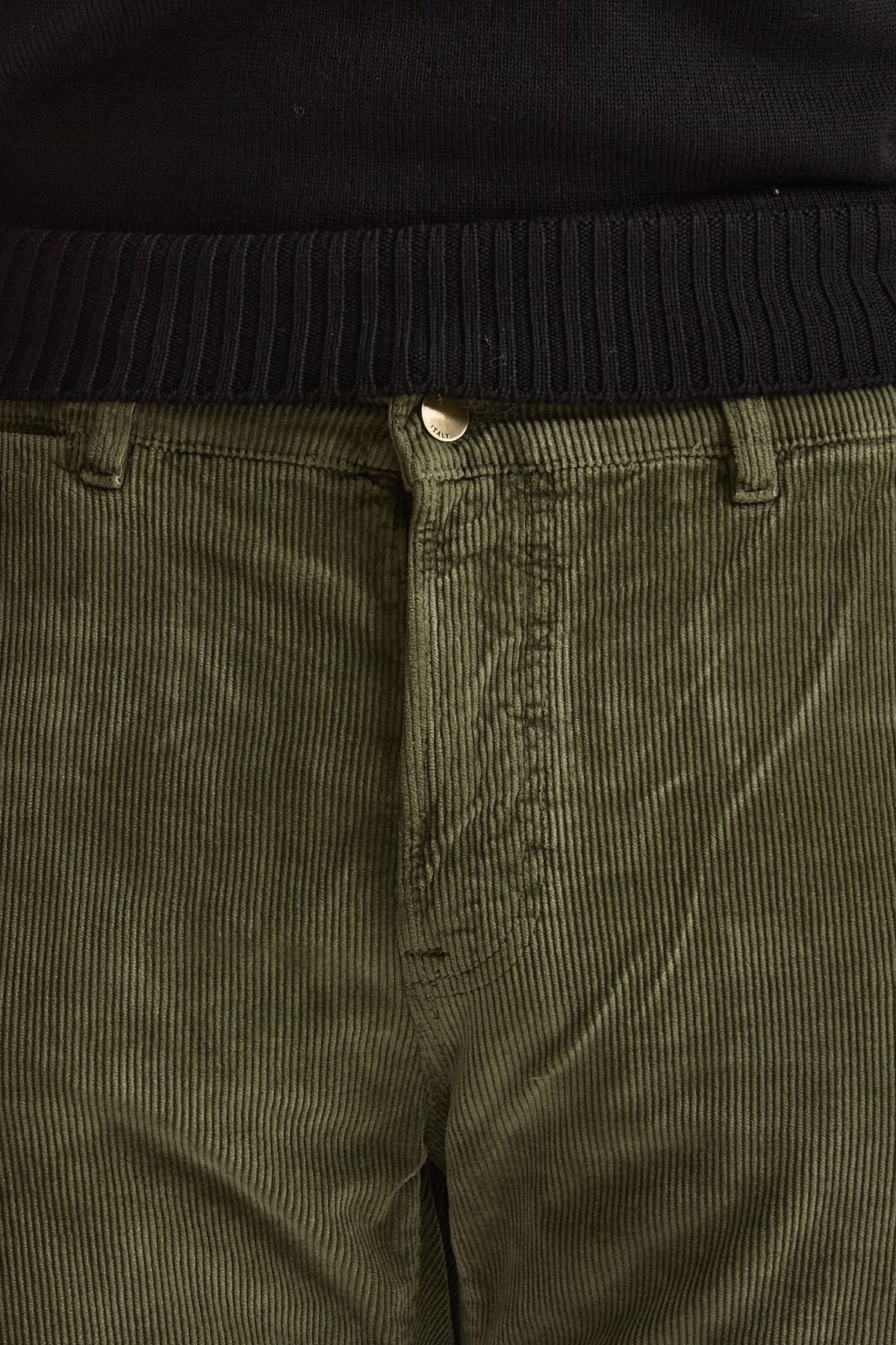 Jeans velluto stretch stone washed verde uomo Siviglia - 5