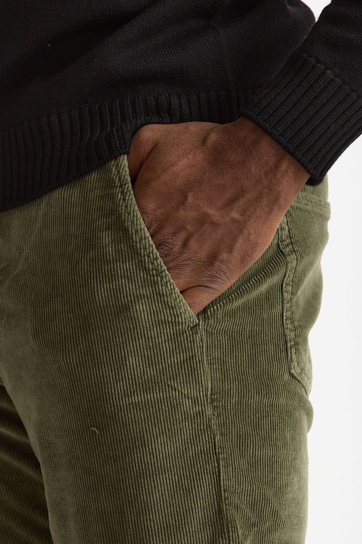 Jeans velluto stretch stone washed verde uomo Siviglia - 6