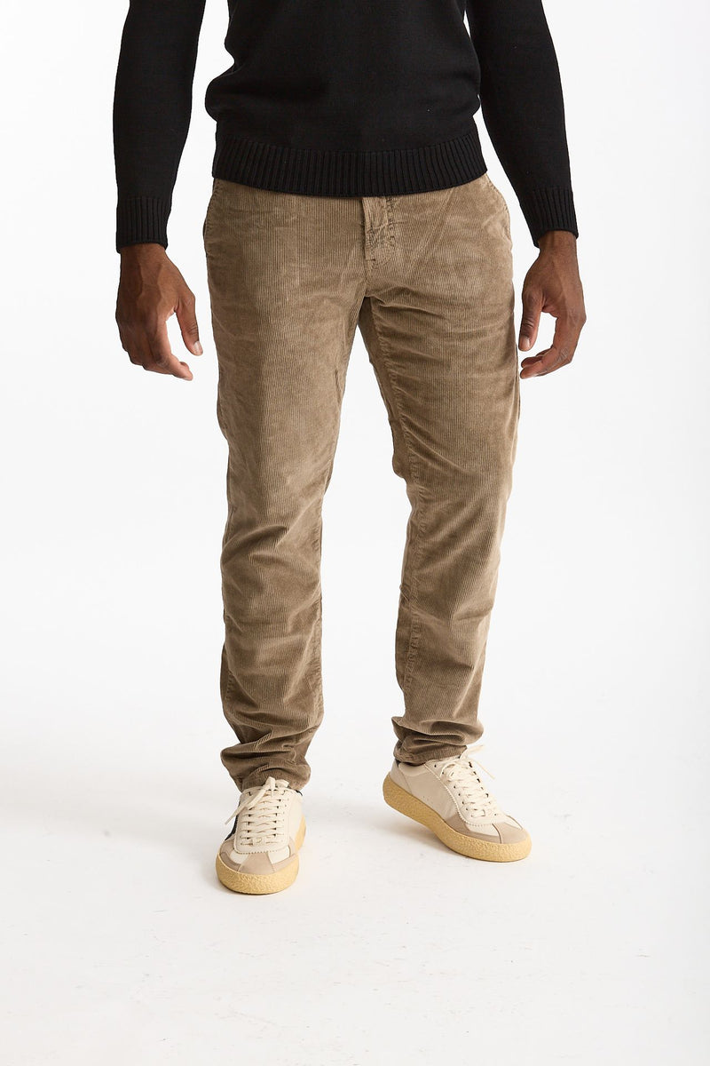 Jeans velluto stretch stone washed cammello uomo Siviglia - 1
