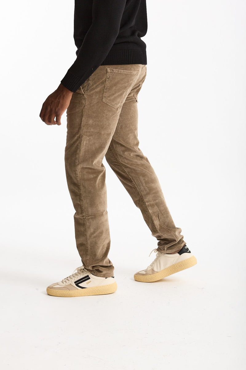 Jeans velluto stretch stone washed cammello uomo Siviglia - 3