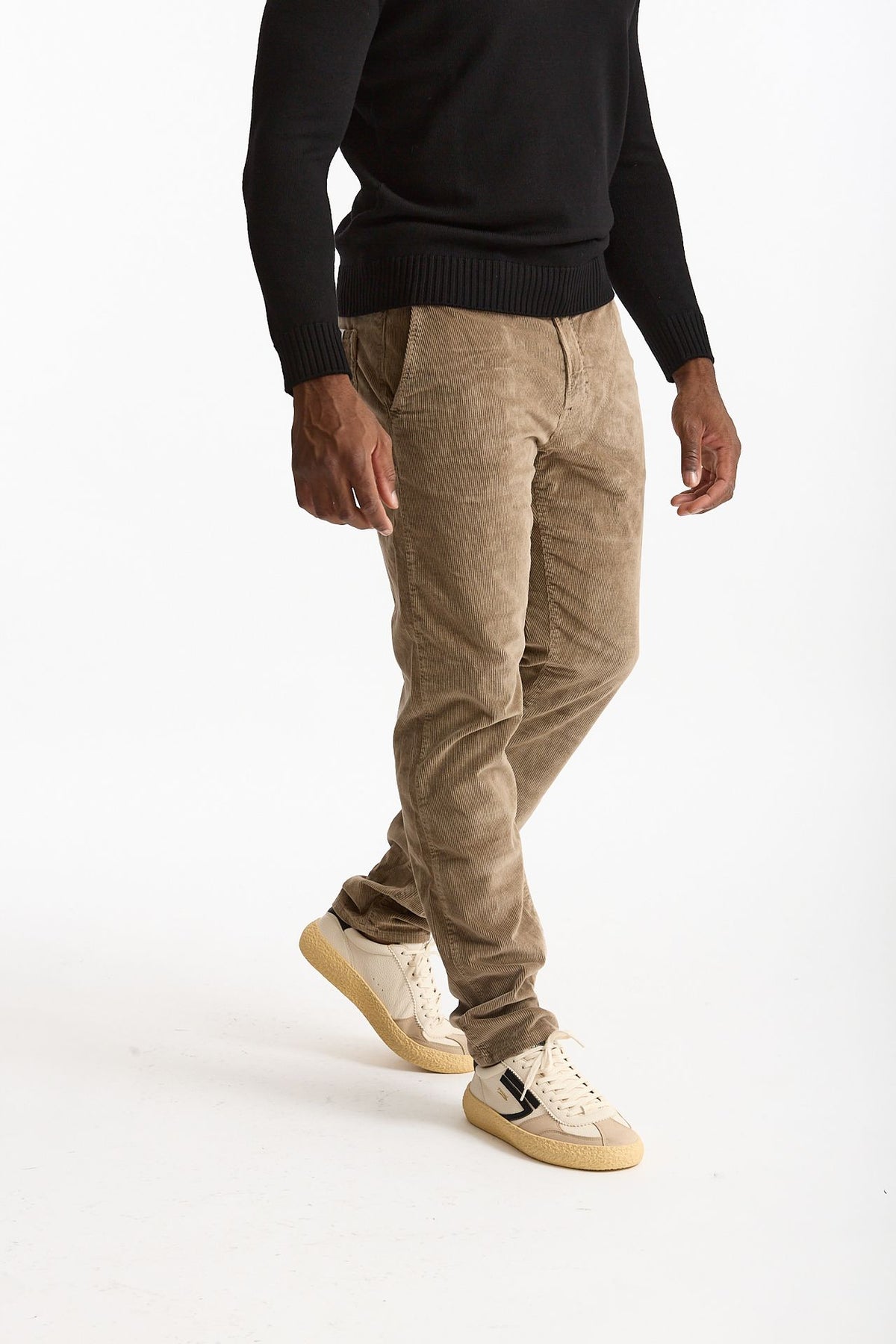 Jeans velluto stretch stone washed cammello uomo Siviglia - 2