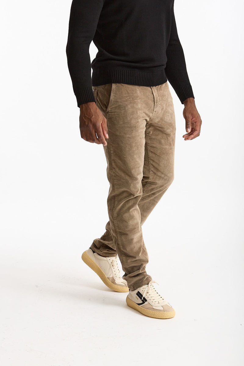 Jeans velluto stretch stone washed cammello uomo Siviglia - 2