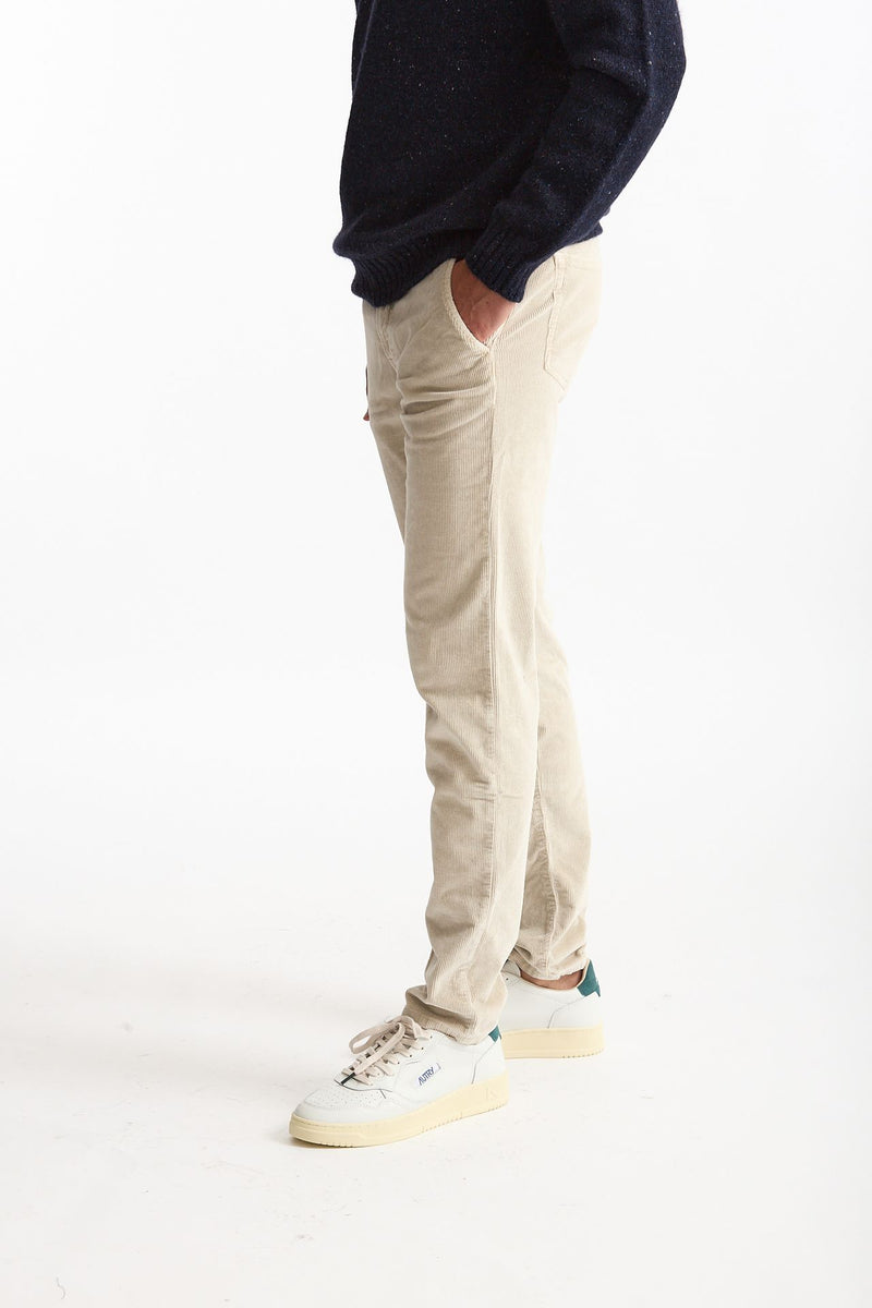 Jeans velluto stretch stone washed panna uomo Siviglia - 3