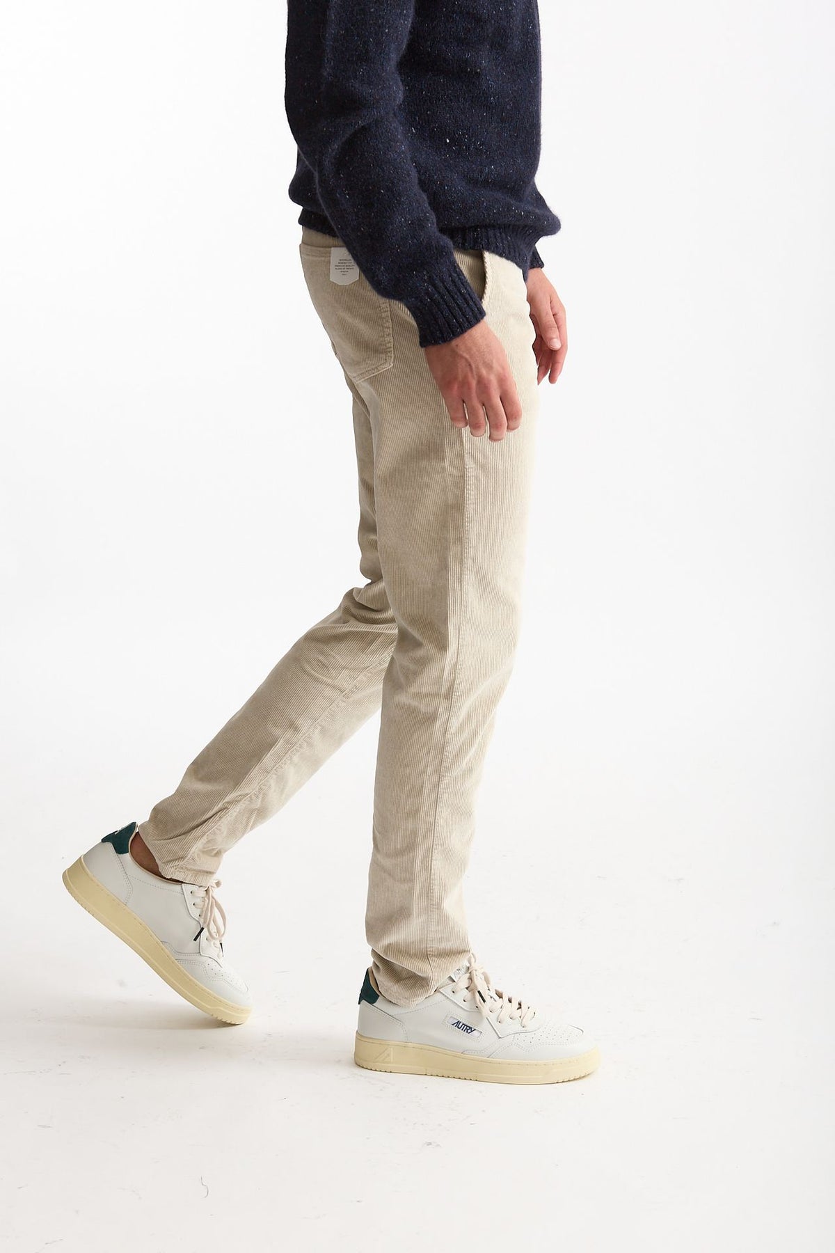 Jeans velluto stretch stone washed panna uomo Siviglia - 1