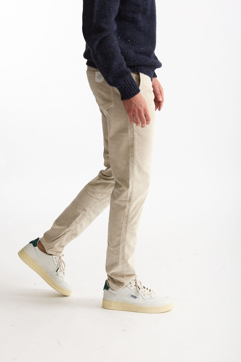 Jeans velluto stretch stone washed panna uomo Siviglia - 1