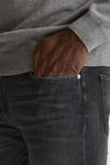 Jeans velluto stretch stone washed grigio uomo Siviglia - 6
