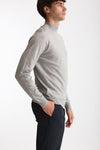 Maglia lupetto in lana grigio chiaro uomo John smedley - 3