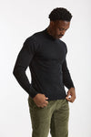 Maglia lupetto in lana nero uomo John smedley - 1