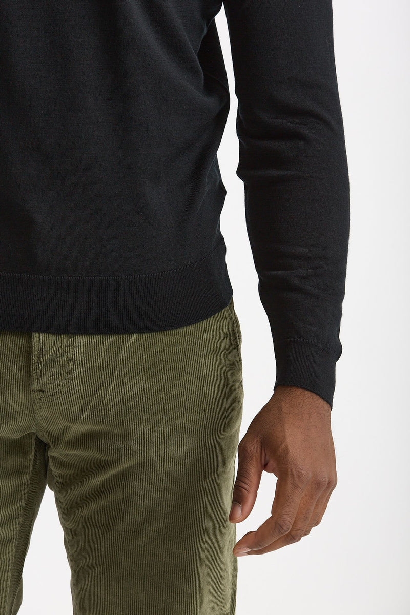 Maglia lupetto in lana nero uomo John smedley - 6