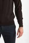 Maglia lupetto in lana marrone uomo John smedley - 6