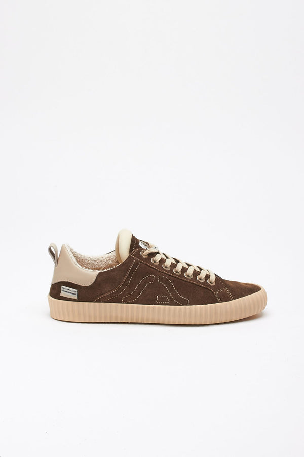Sneakers SPRINGA WAVY - SUEDE TAUPE in nabuk uomo Springa