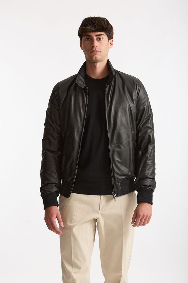 Giubbino NUVOLA NAPPA in pelle nero uomo Stewart