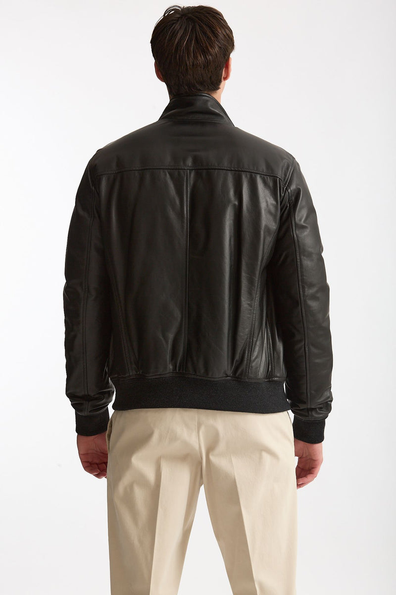 Giubbino NUVOLA NAPPA in pelle nero uomo Stewart - 4
