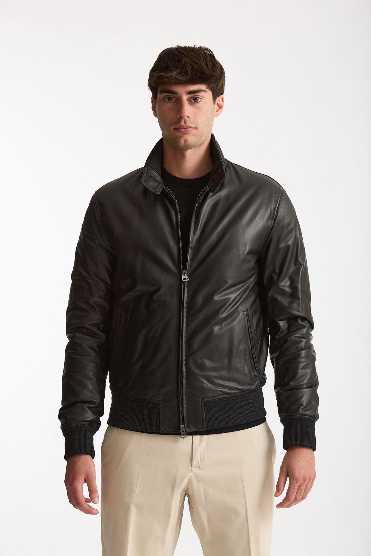 Giubbino NUVOLA NAPPA in pelle nero uomo Stewart - 7