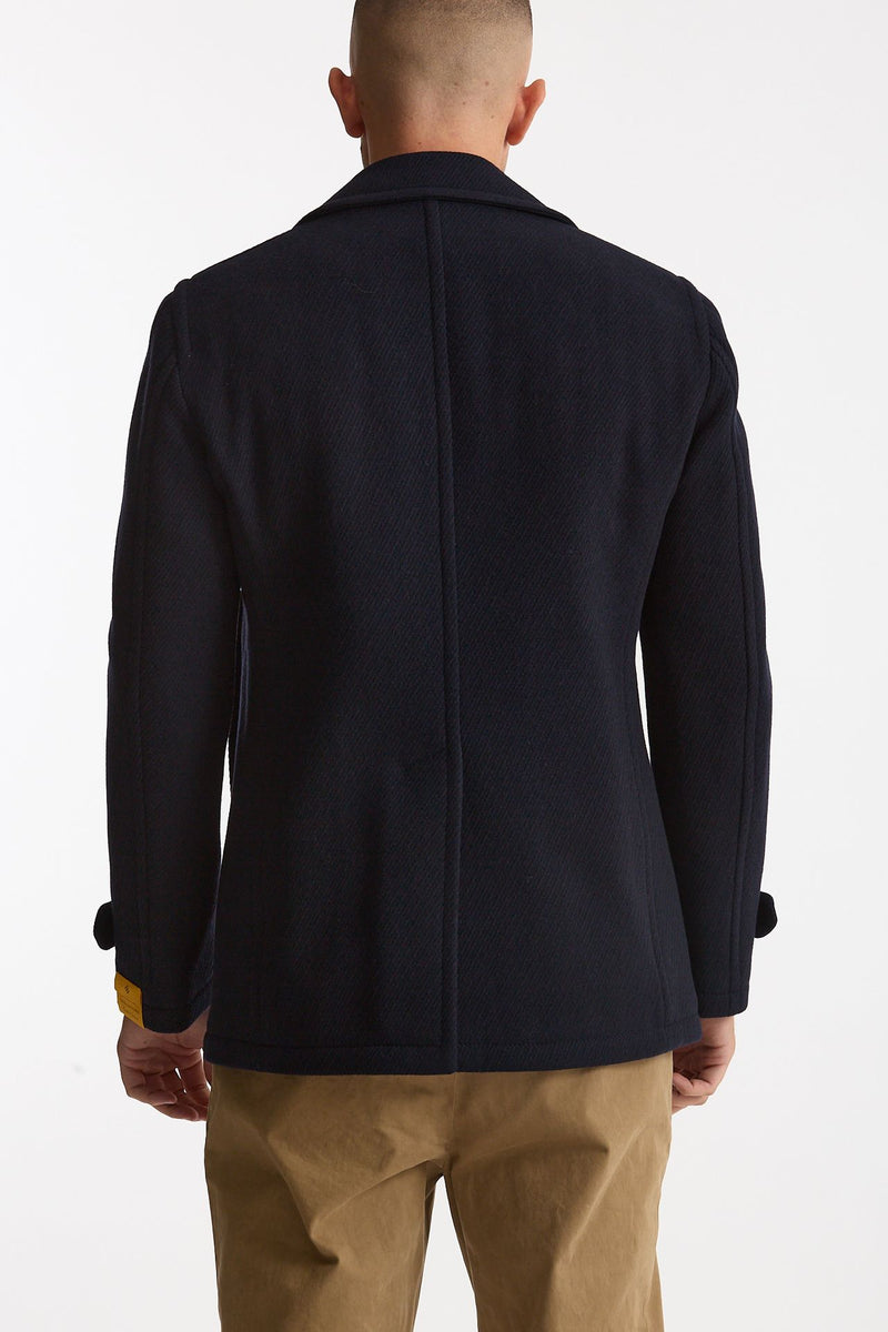 Peacoat in lana blu uomo Tagliatore - 4