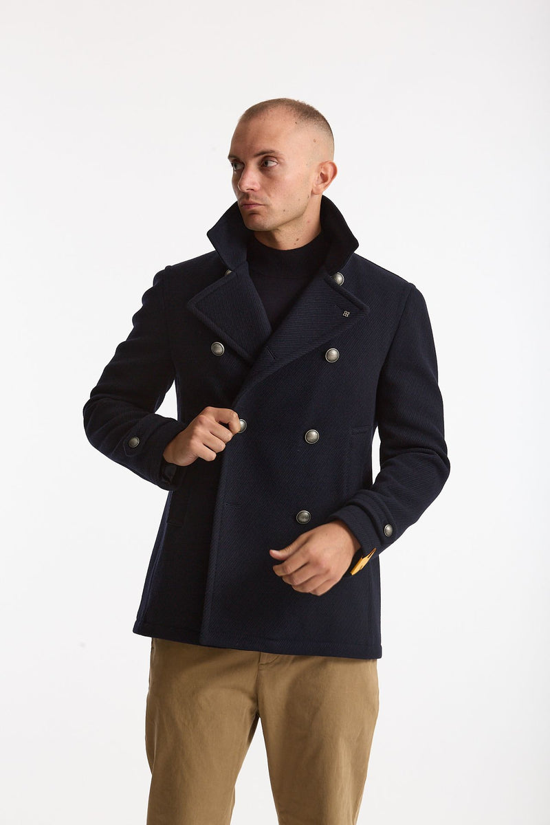 Peacoat in lana blu uomo Tagliatore - 1
