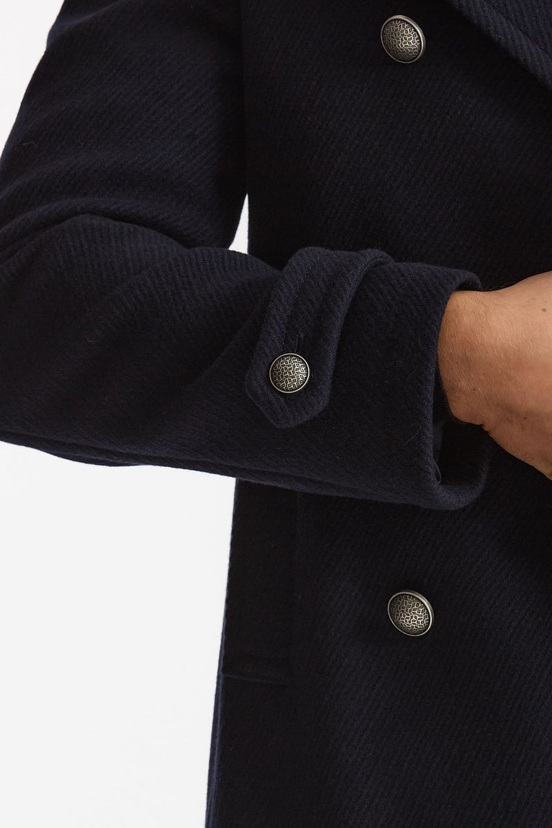 Peacoat in lana blu uomo Tagliatore - 8